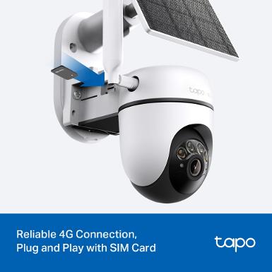 IP-CAMERA 4G TP-LINK Tapo C615G KIT Solar-Powered Pan/Tilt 4G LTE Security Camera Kit